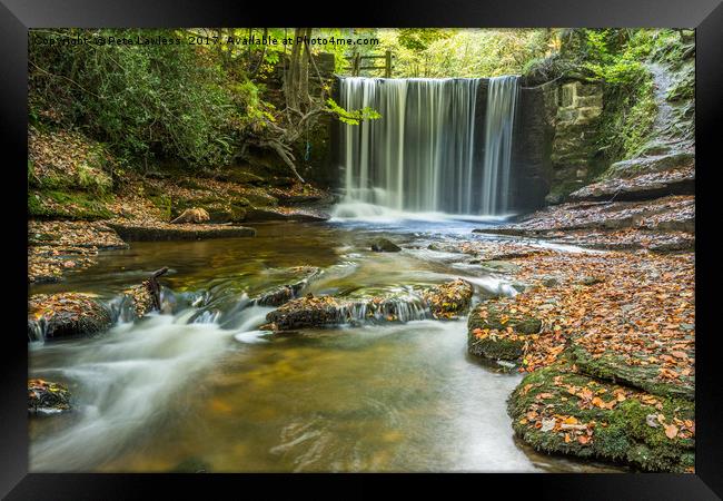 Nant Mill Waterfall Framed Print by Pete Lawless