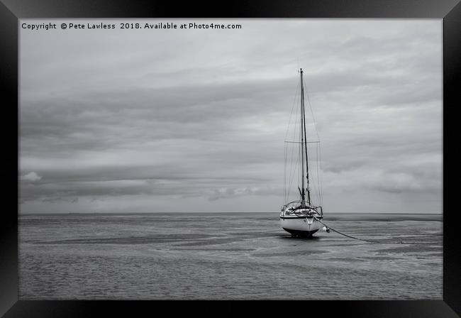 Waiting For the tide Framed Print by Pete Lawless
