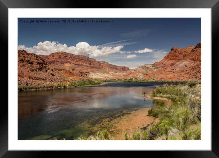 Colorado River, Glen Canyon. Framed Mounted Print by Pete Lawless