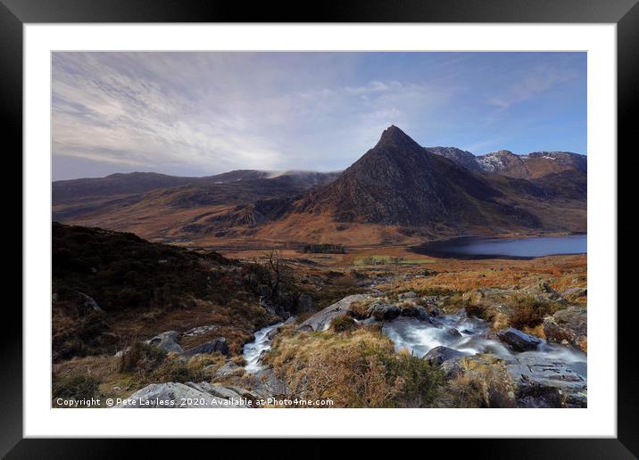 Tryfan Snowdonia Framed Mounted Print by Pete Lawless