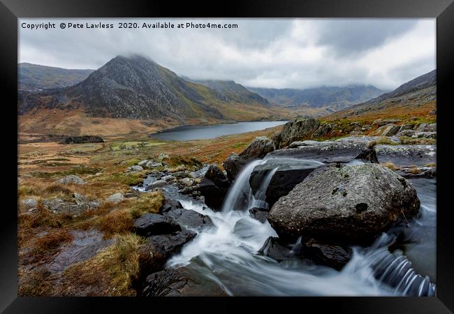 Tryfan Ogwen Valley Framed Print by Pete Lawless