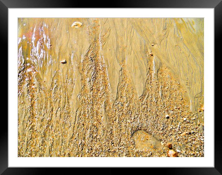 Sand Textures Framed Mounted Print by Liz Shewan