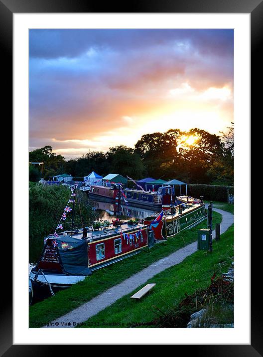 Whitchurch Narrowboat Festival 2012 Framed Mounted Print by Mark  F Banks