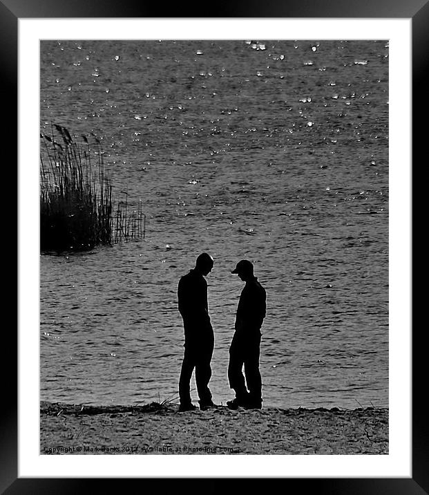 The Conversation Framed Mounted Print by Mark  F Banks