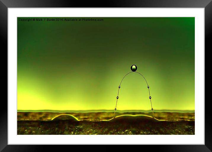 Inverted ,Enhanced,Mirrored ,Dew drop Framed Mounted Print by Mark  F Banks