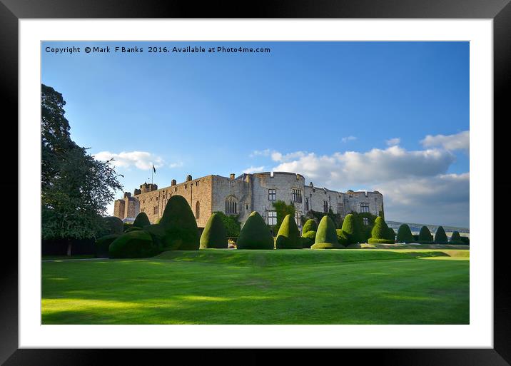 Chirk Castle ,Wales . Framed Mounted Print by Mark  F Banks