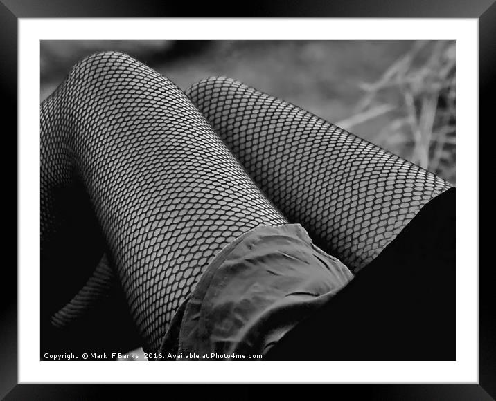 Fishnets Framed Mounted Print by Mark  F Banks