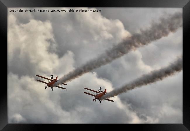 Wing Riders Framed Print by Mark  F Banks