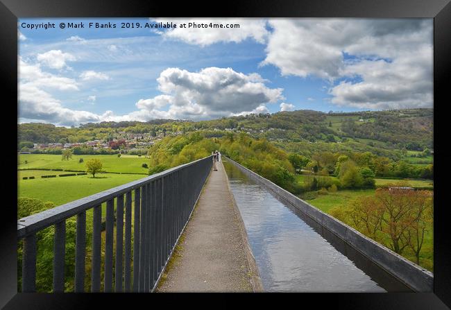 Pontcysylite Aqueduct Framed Print by Mark  F Banks