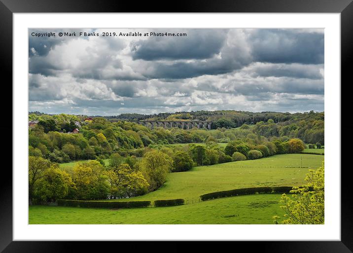 Cefn Viaduct Framed Mounted Print by Mark  F Banks