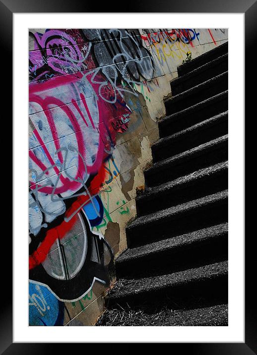 Graffiti by the clyde Framed Mounted Print by Kerryann Logan