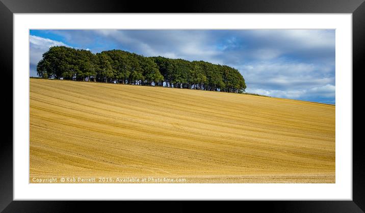 Tree Line Over Lambourn Framed Mounted Print by Rob Perrett