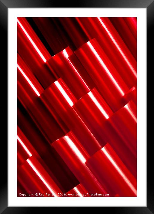 Crimson Hollows Framed Mounted Print by Rob Perrett