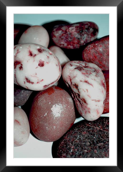 Picture of pebbles. Framed Mounted Print by Nadeesha Jayamanne