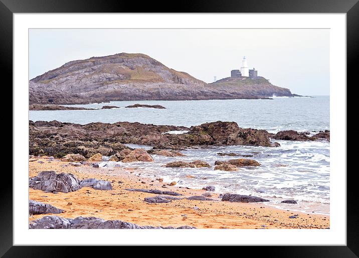 Mumbles beach II Framed Mounted Print by Nadeesha Jayamanne