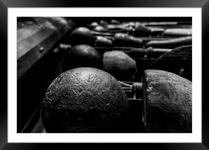  Mary Rose - Cannon Balls Framed Mounted Print by Jon Mills