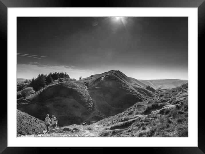 Mam Tor in Monochrome Framed Mounted Print by Colin Keown