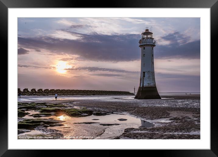 Perch Rock Lighthouse Framed Mounted Print by Colin Keown