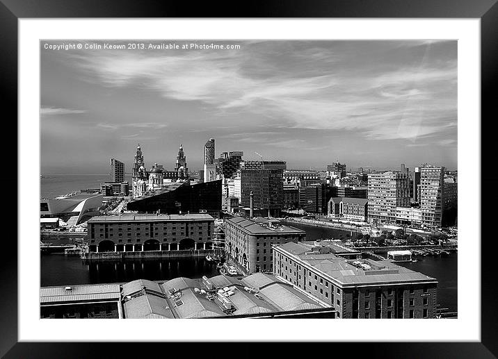 Liverpool Skyline Framed Mounted Print by Colin Keown