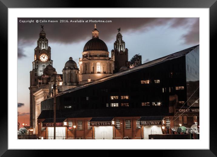 Liver Buildings from the Albert Dock Framed Mounted Print by Colin Keown