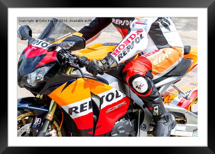 Repsol Honda Framed Mounted Print by Colin Keown