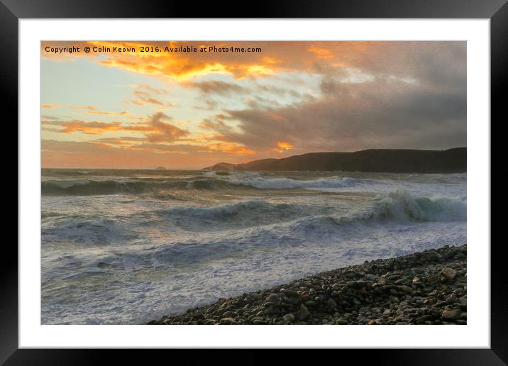 Newgate Beach Waves Framed Mounted Print by Colin Keown