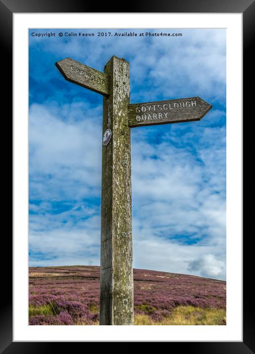 Goyt Valley Signpost Framed Mounted Print by Colin Keown