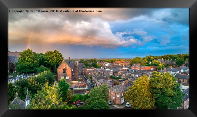 Storm over Woolton Village Framed Print by Colin Keown