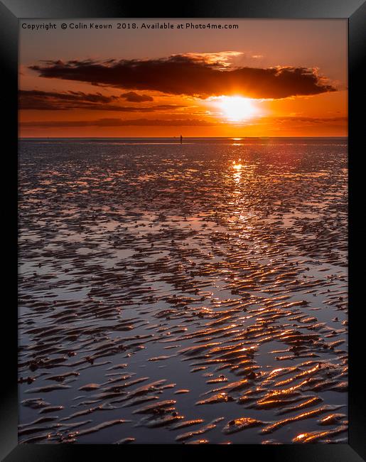 Sunset at Another Place Framed Print by Colin Keown