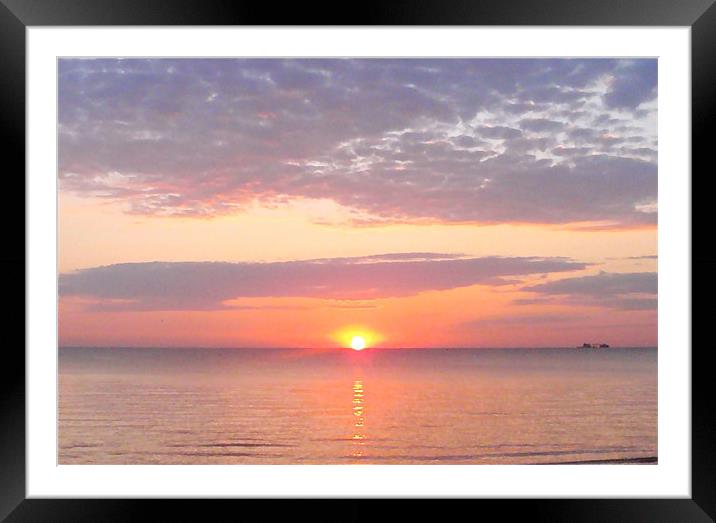 Sherbet Sky Sunrise Framed Mounted Print by Tyrone Boozer