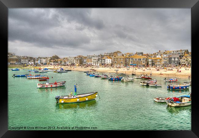 St Ives, Cornwall Framed Print by Chris Willman