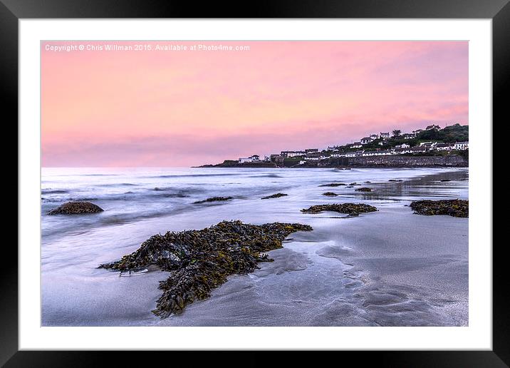 Coverack Sunset Framed Mounted Print by Chris Willman