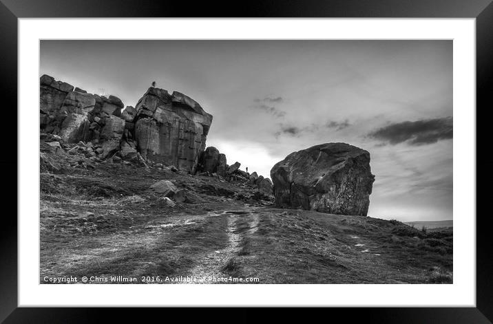 Cow & Calf Rocks Framed Mounted Print by Chris Willman