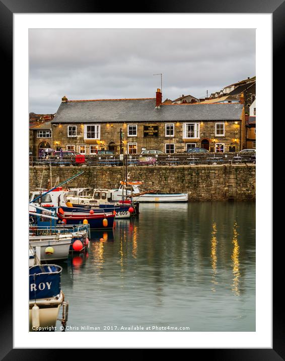 Porthleven Framed Mounted Print by Chris Willman