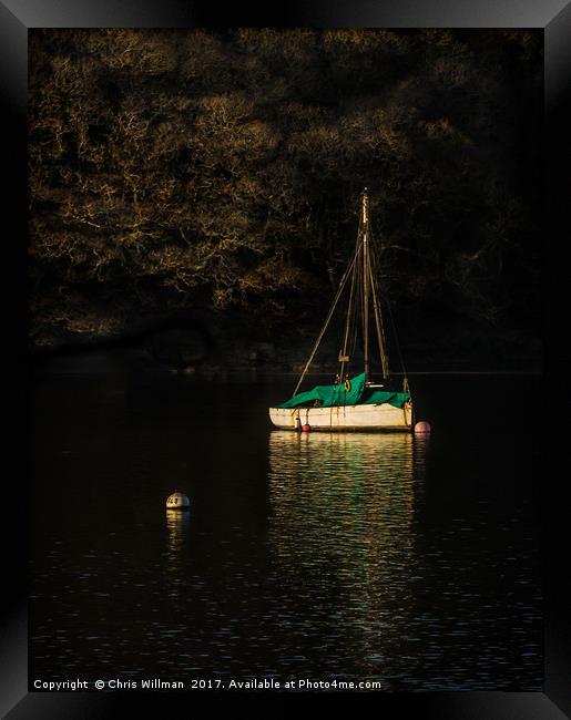 Helford Boat Framed Print by Chris Willman