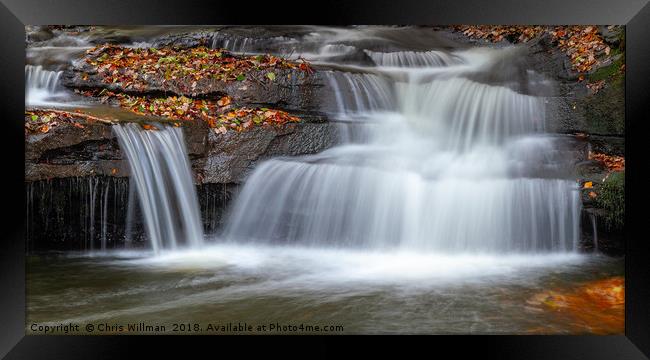Autumnal Waterfall Framed Print by Chris Willman