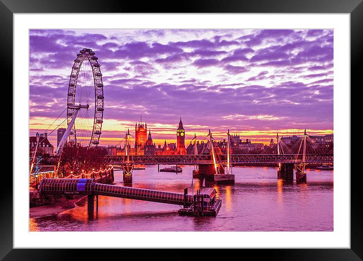London Eye Framed Mounted Print by Jan Venter