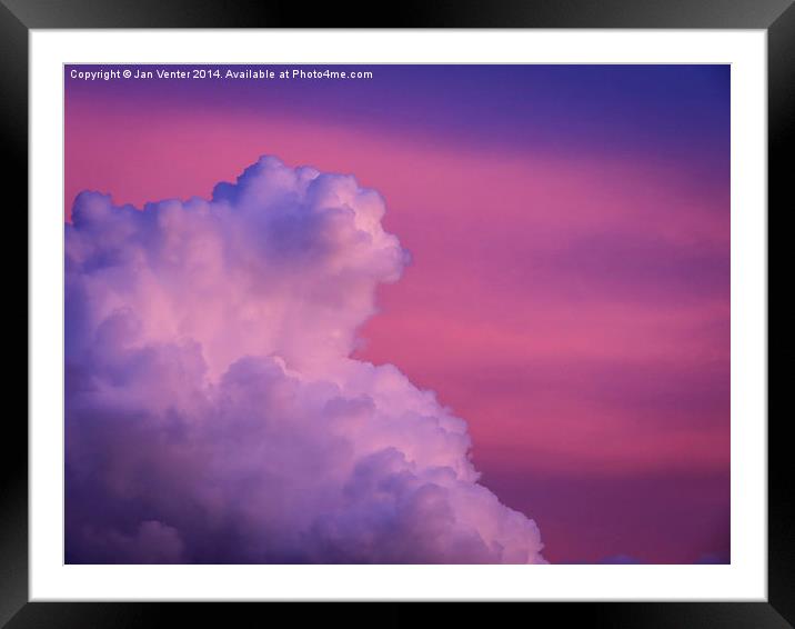  Cumulus Clouds Framed Mounted Print by Jan Venter