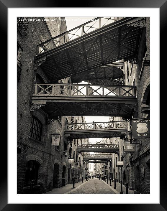 Bridges over Shad Thames  Framed Mounted Print by Jan Venter