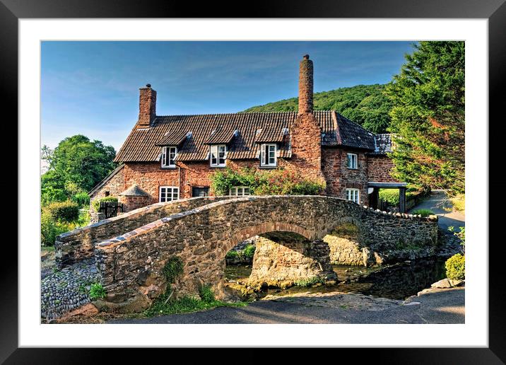 Packhorse Bridge Allerford Somerset Framed Mounted Print by austin APPLEBY