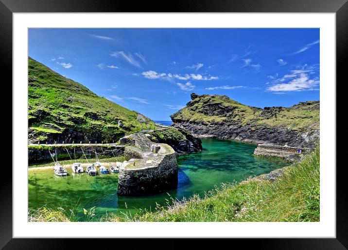 Boscastle Harbour Cornwall Framed Mounted Print by austin APPLEBY