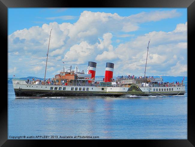 WAVERLEY AT LARGS Framed Print by austin APPLEBY