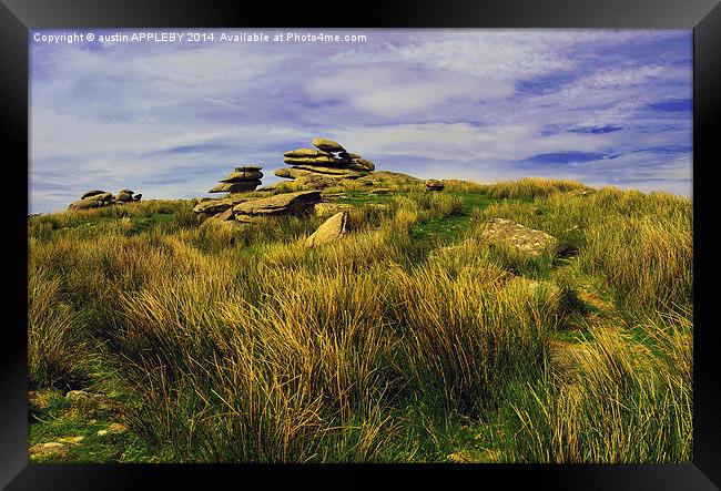 CHEESEWRING BODMIN MOOR CORNWALL Framed Print by austin APPLEBY