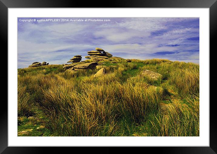 CHEESEWRING BODMIN MOOR CORNWALL Framed Mounted Print by austin APPLEBY