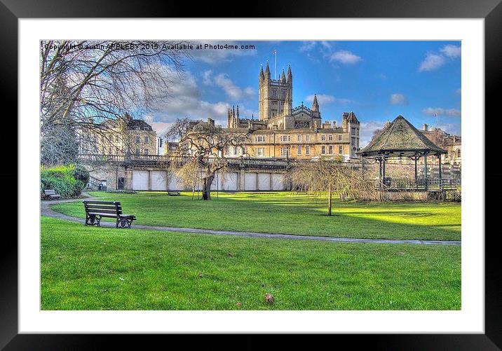  Bath Abbey from Parade Gardens Framed Mounted Print by austin APPLEBY