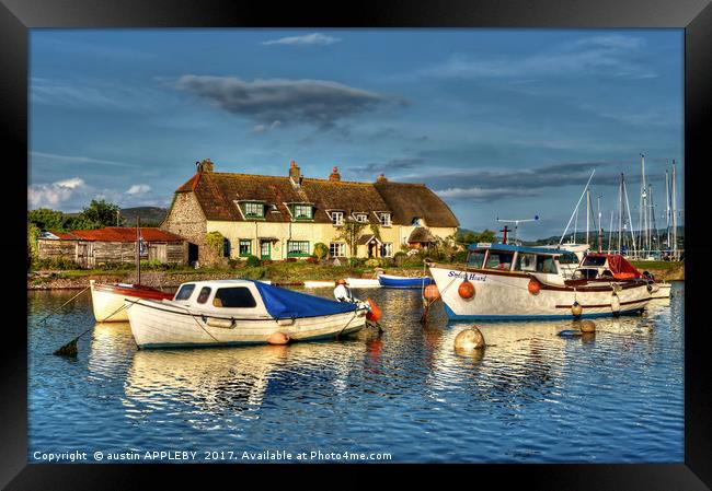 Porlock Weir Harbour Framed Print by austin APPLEBY