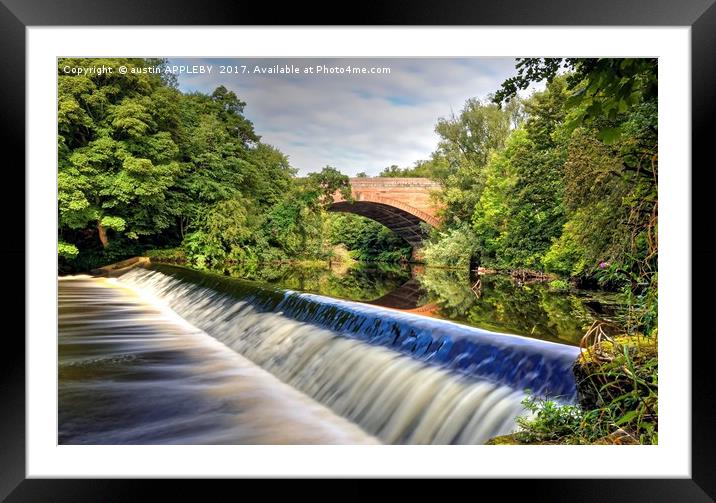 Bridge over the River Kelvin Framed Mounted Print by austin APPLEBY