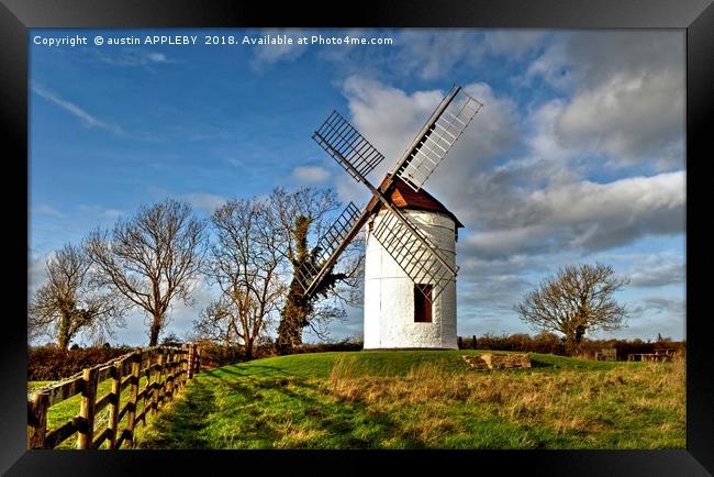 Ashton Windmill Chapel Allerton Somerset Framed Print by austin APPLEBY