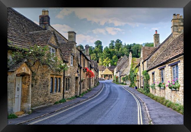 Castle Combe Village Cotswolds Wiltshire Framed Print by austin APPLEBY