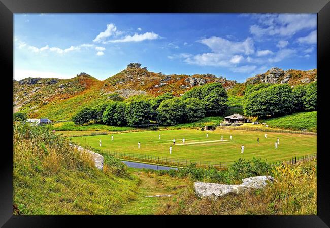 Valley Of The Rocks Cricket Framed Print by austin APPLEBY